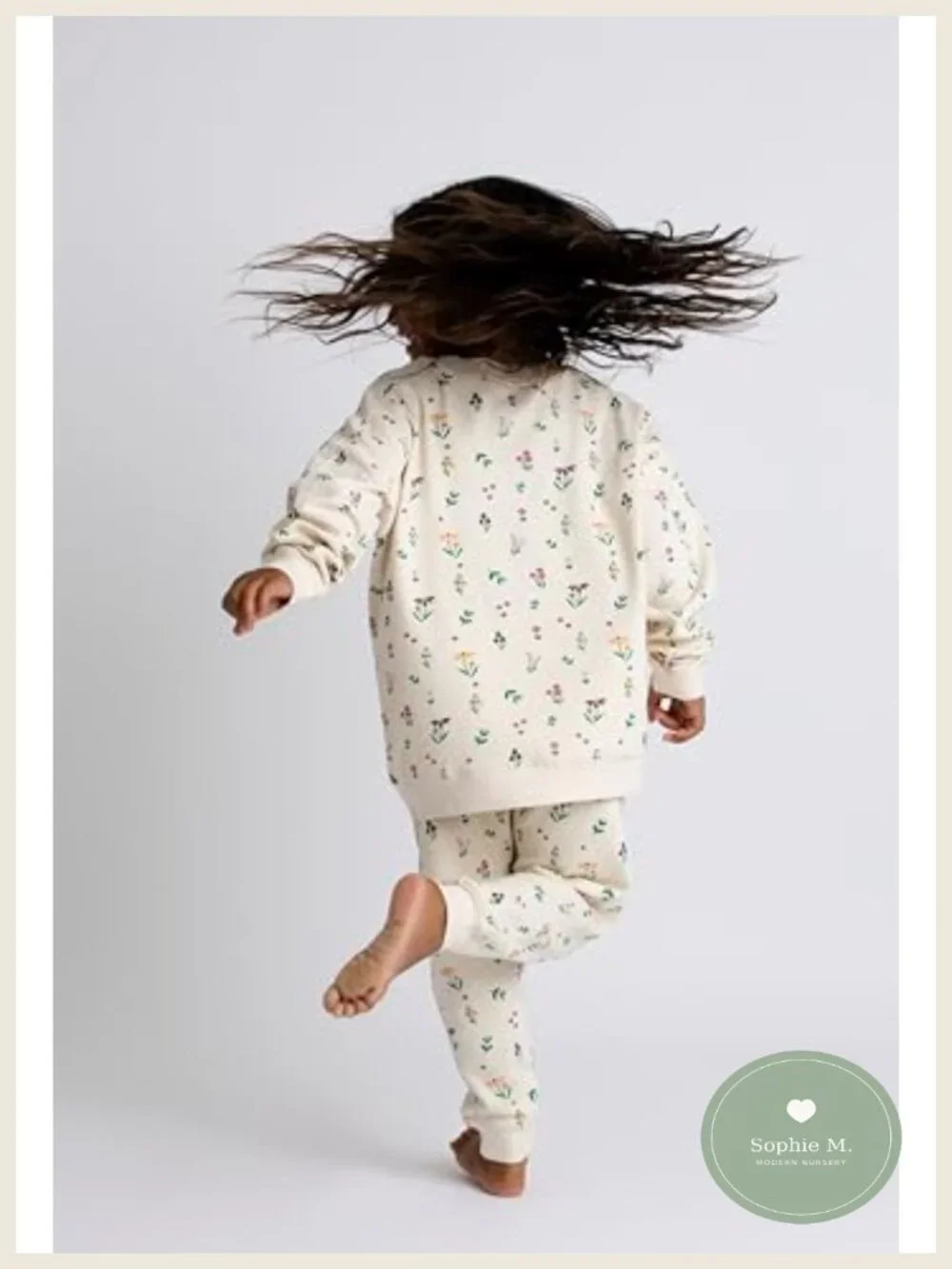 Girls Organic Cotton Fleece Sweatsuit 2-Piece Pullover Jogger